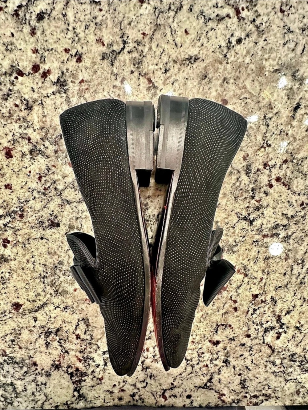 Mezlan 1968 Black Textured Bow Tuxedo Loafers Men’s Size 8M Made in Spain - Picture 8 of 11